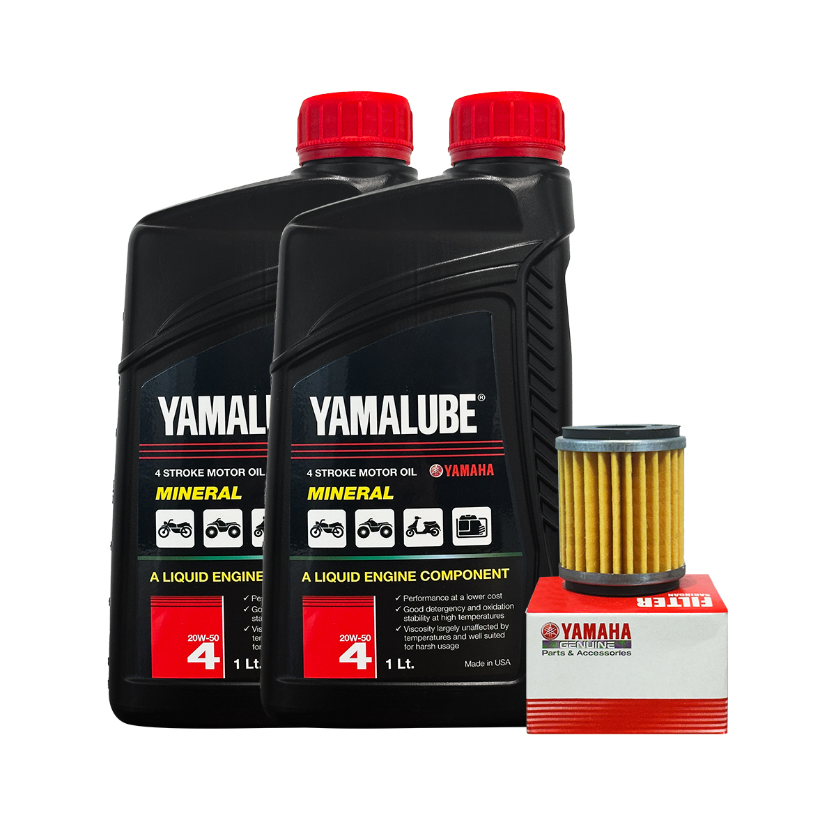 KIT DE MANTENCION YAMALUBE 20W50 MINERAL YAMAHA FZ25