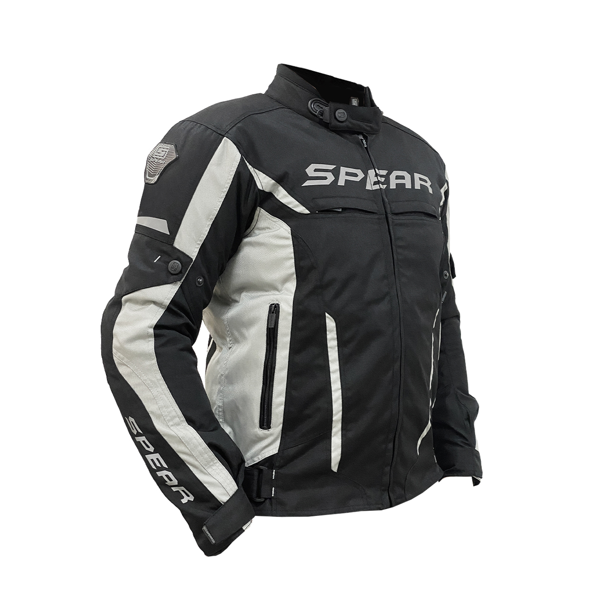 CHAQUETA DE MOTO SPEAR CONCORDE NEGRO GRIS