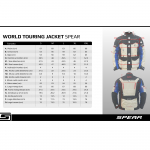 CHAQUETA DE MOTO SPEAR WORLD TURING NEGRO AZUL